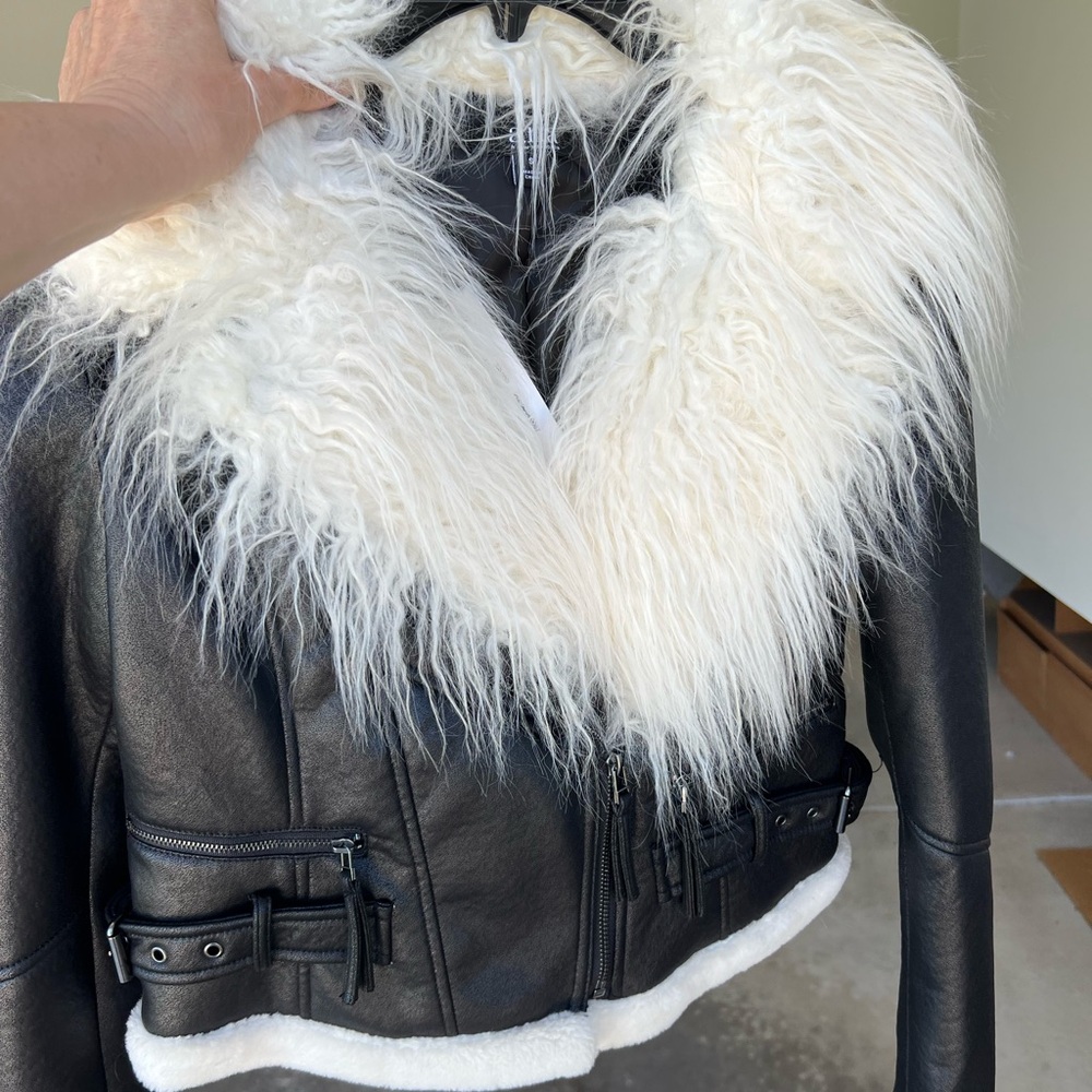 A.N.A Faux Fur coat size small